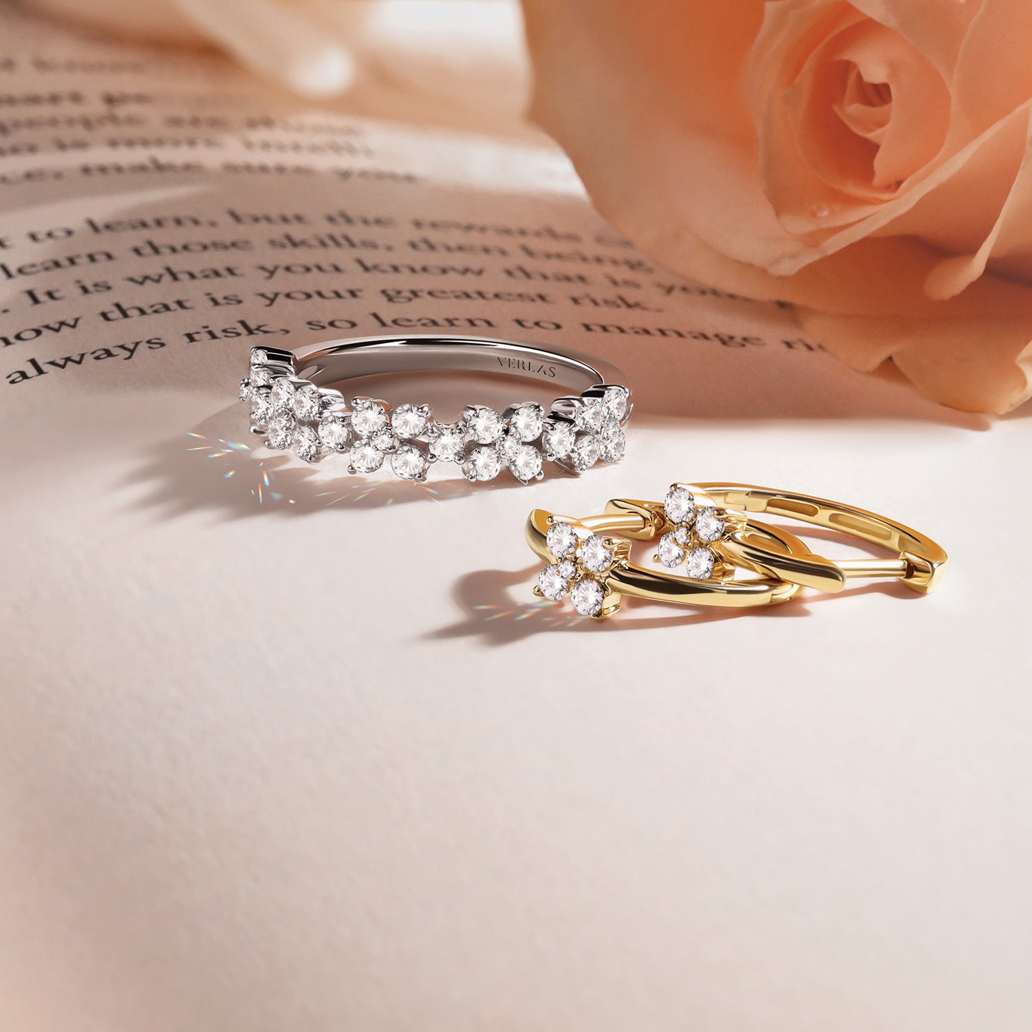 Alyssa Radiant Bouquet Moissanite Ring