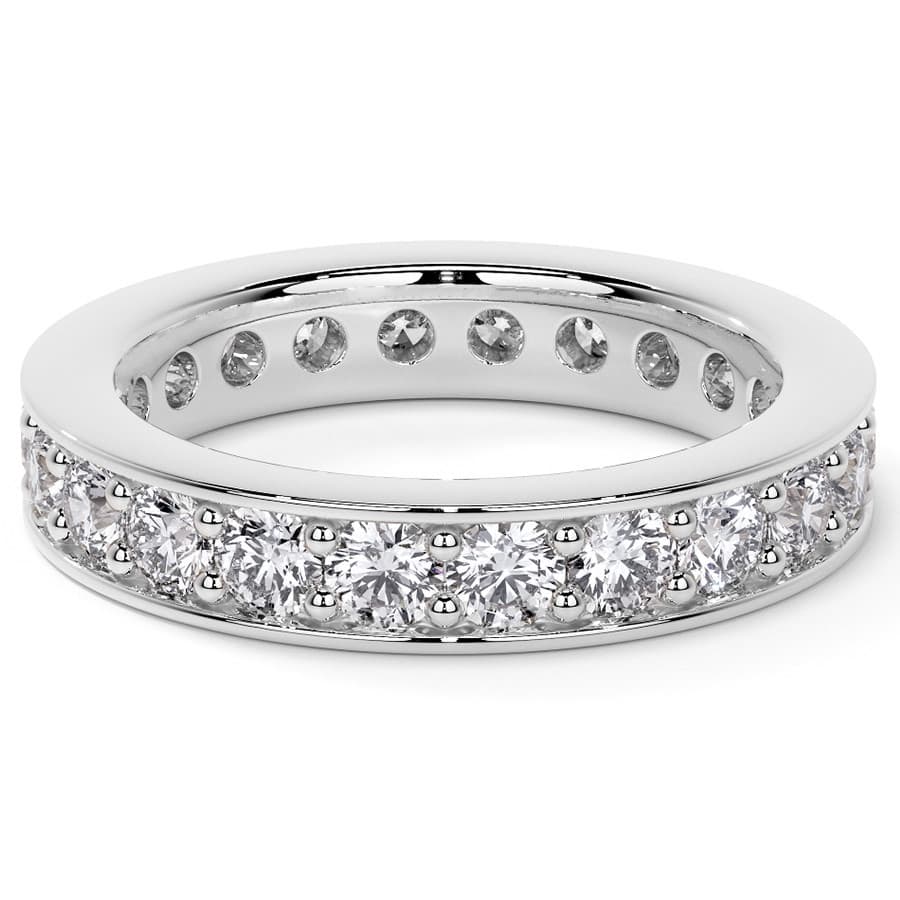 Ellora Eternity Round Moissanite Wedding Band