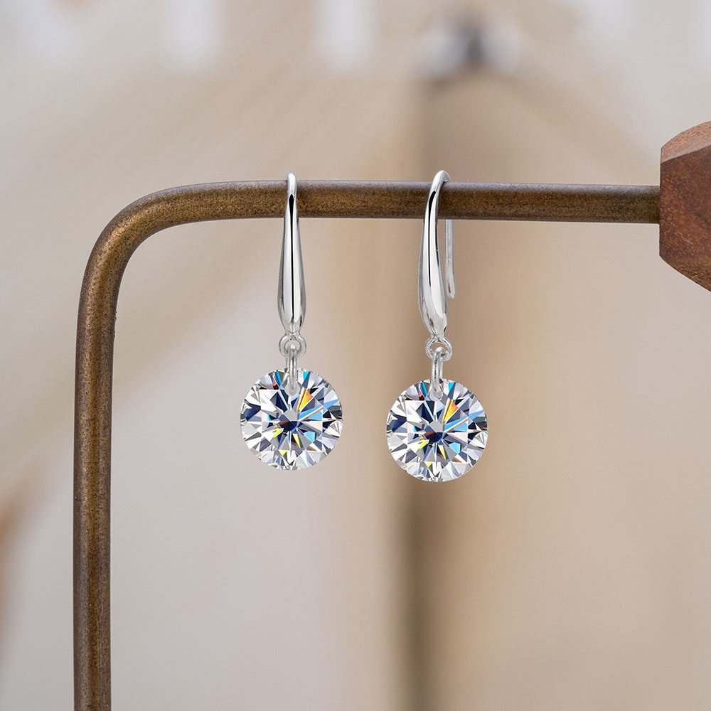 Classic Moissanite Hook Earrings