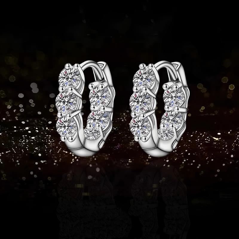 Sophia Moissanite Hoop Earrings