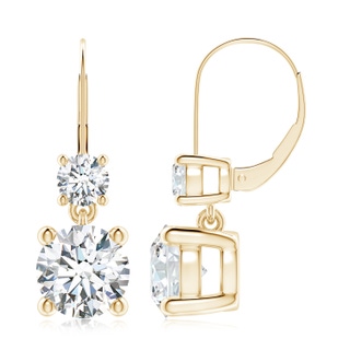 Karol Two-Stone Leverback Moissanite Earrings-VOOGME