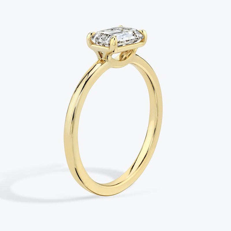 East West Pear Moissanite Engagement Ring-VOOGME