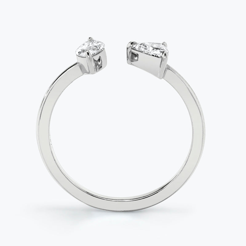 Mixed Cut Moissanite Stacking Ring Band (Emerald and Marquise)-VOOGME