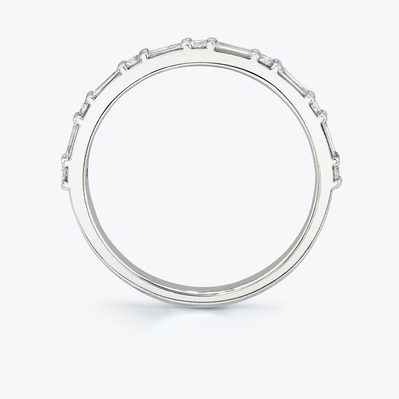 Alliance Alternating Moissanite Wedding Band-VOOGME