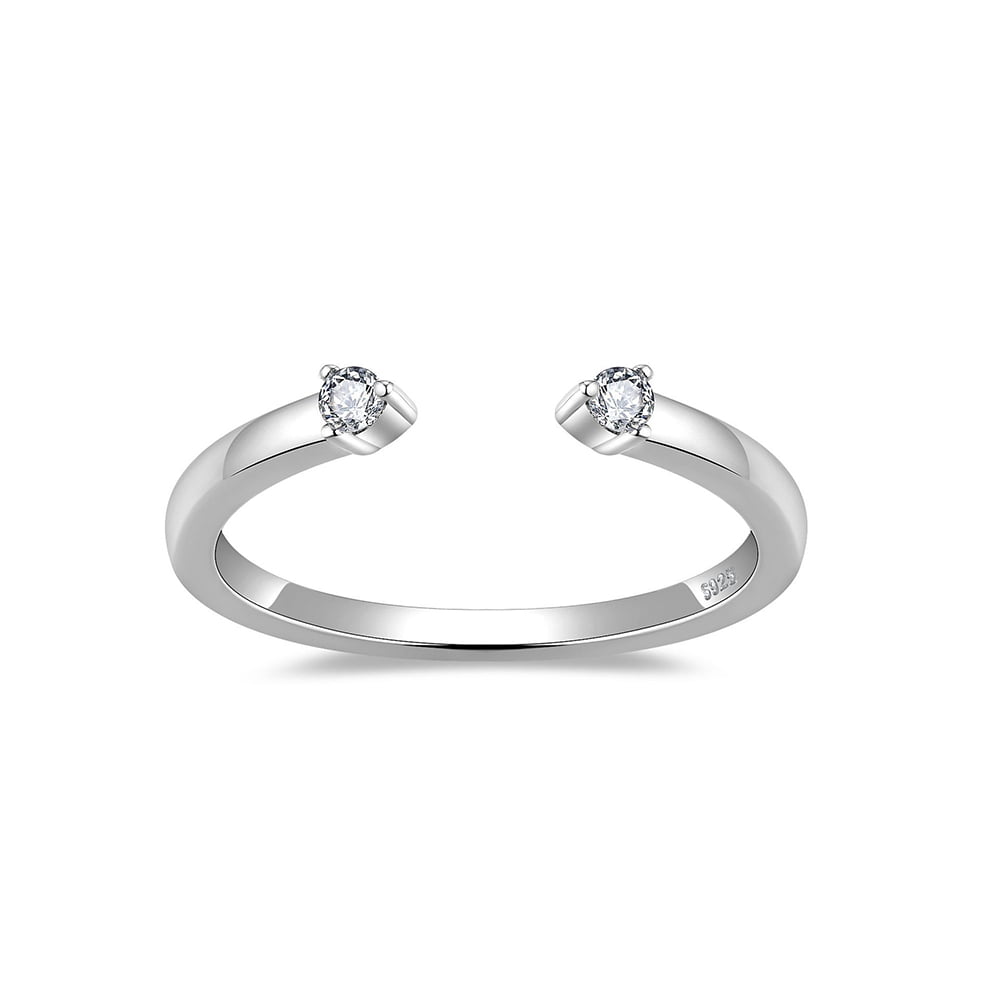 Twin Star Moissanite Wedding Band