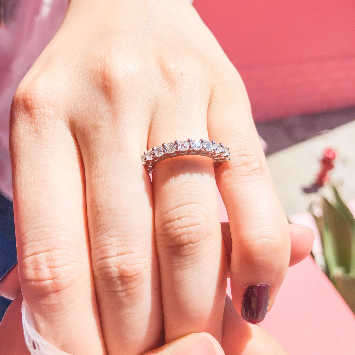 Embrace Moissanite Wedding Band (0.8 ct.tw.)-VOOGME