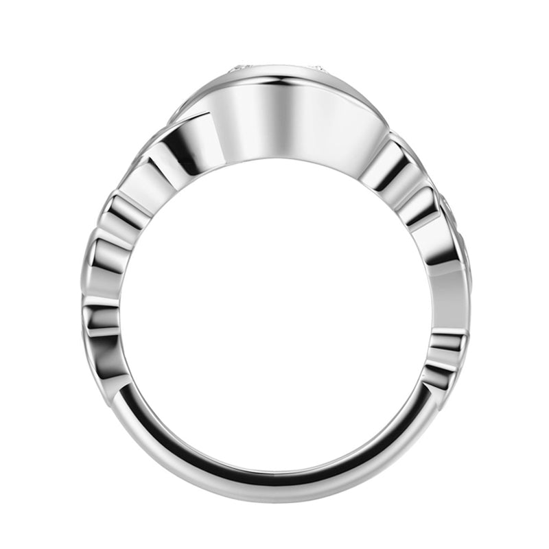 Vintage Bezel Set Moissanite Ring