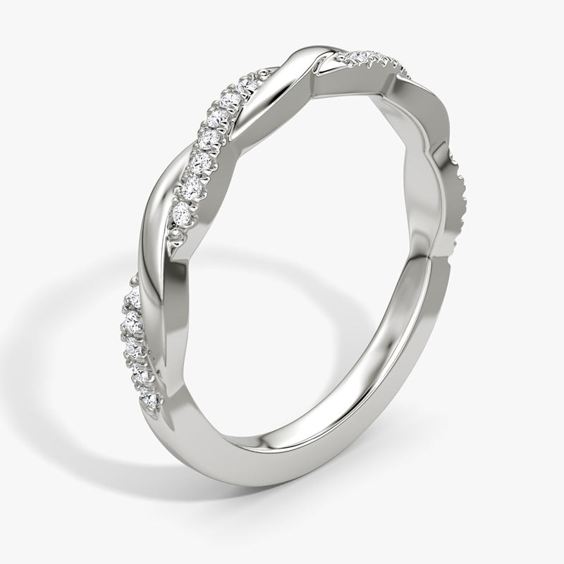 Twised Vine Moissanite Band-VOOGME