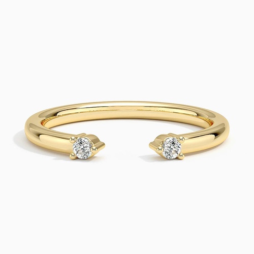 Twin Star Moissanite Wedding Band-VOOGME