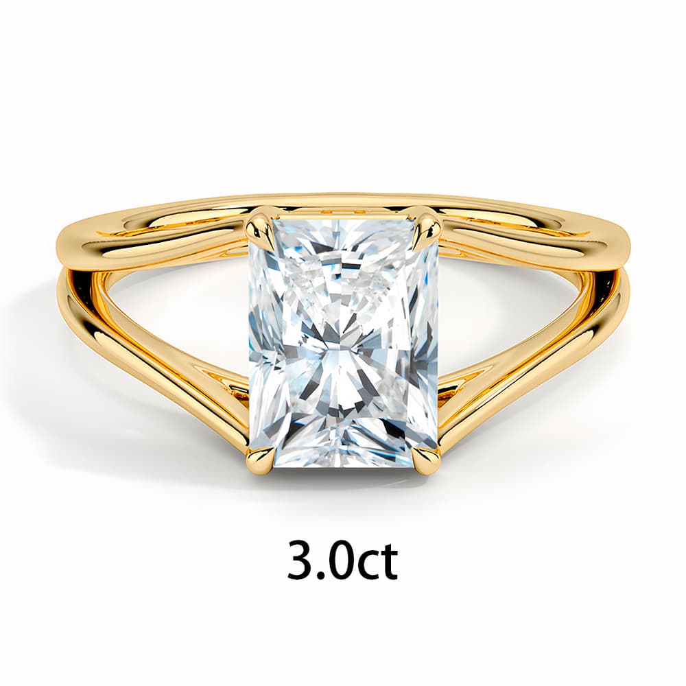 Spilt Shank Solitaire Classic Moissanite Ring