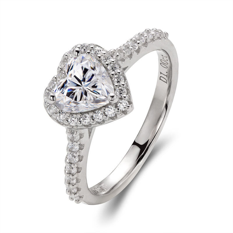 Halo Cut Moissanite Engagement Ring 1.0 ct-VOOGME