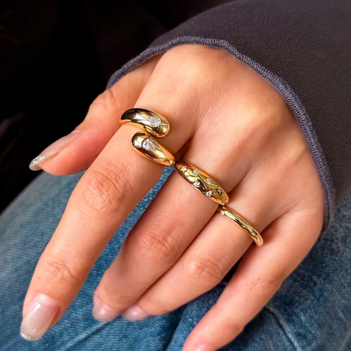 Star Inspired Moissanite Ring