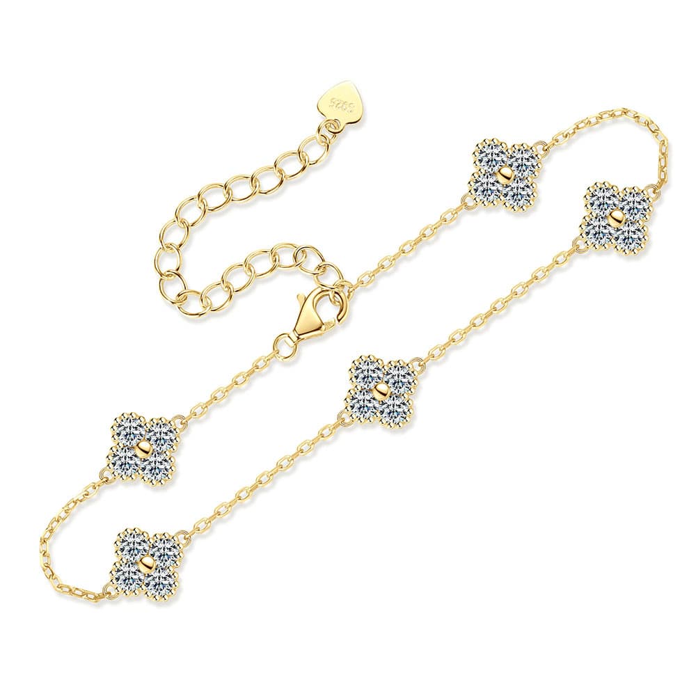 Kali Clover Moissanite Bracelet