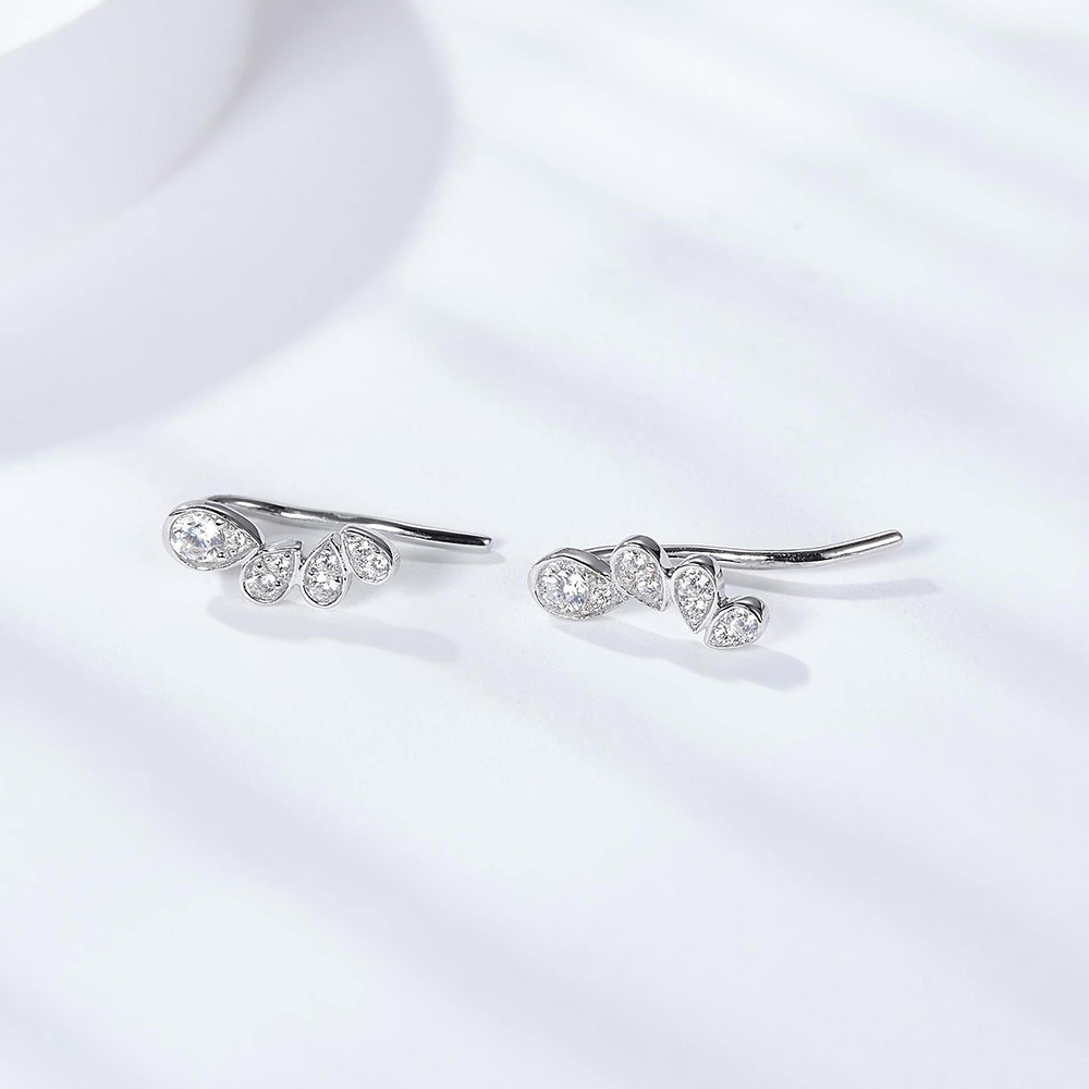 Pear Shape Moissanite Hook Earrings