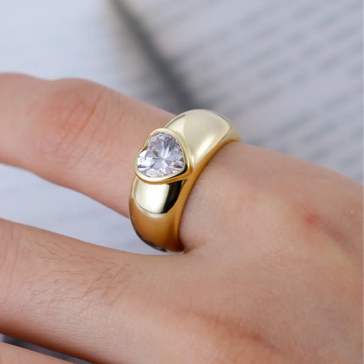 Heavy Love Moissanite Ring