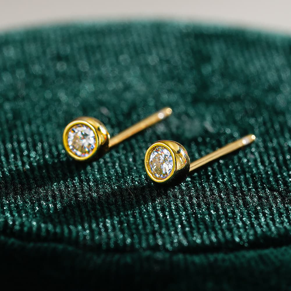 Smallest Moissanite Stud Earrings