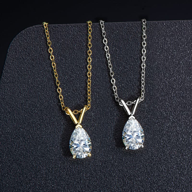 Pear Shape Moissanite Pendant 1.5 ct
