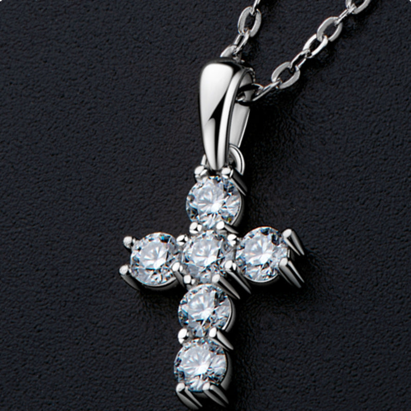 Cross Moissanite Pendant (0.6 ct.tw.)-VOOGME