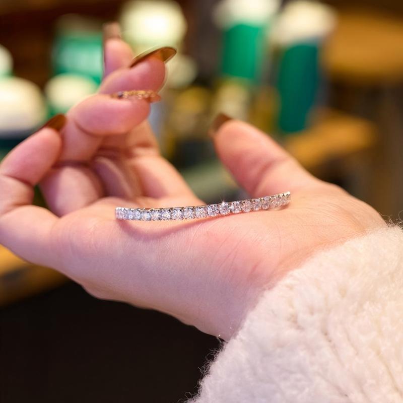 Moissanite Tennis Stretch Bracelet