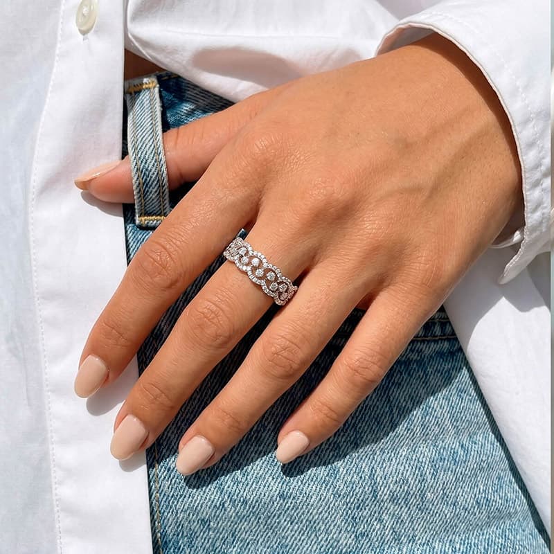 Bernice Lace Moissanite Ring