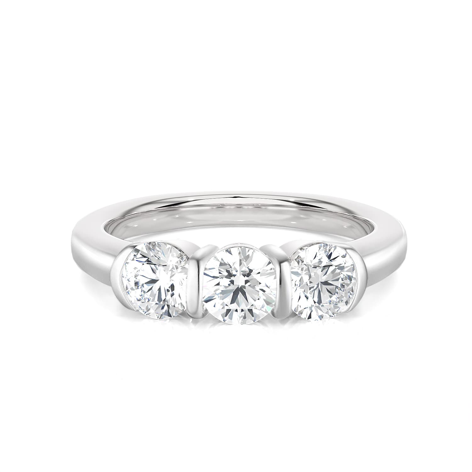 Three-Stone Moissanite Engagement Ring (1.5 ct.tw.)