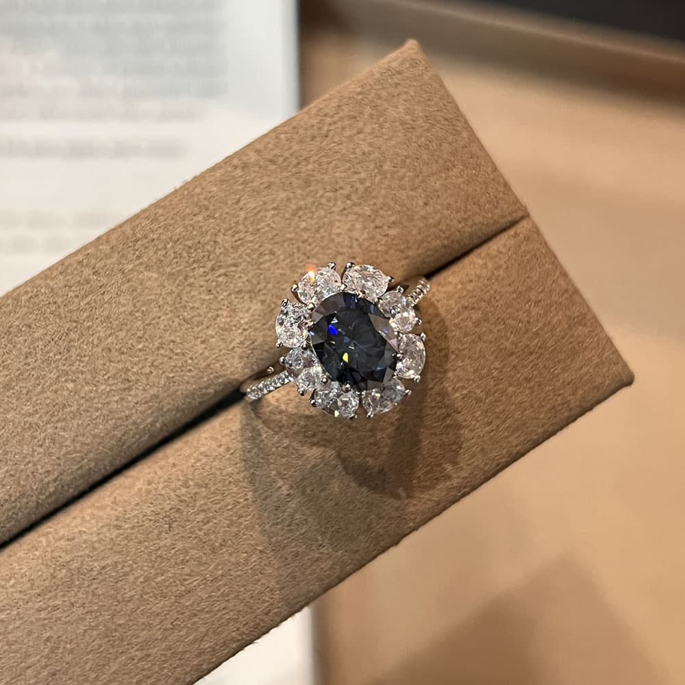 Princess Diana's Halo Moissanite Engagement Ring
