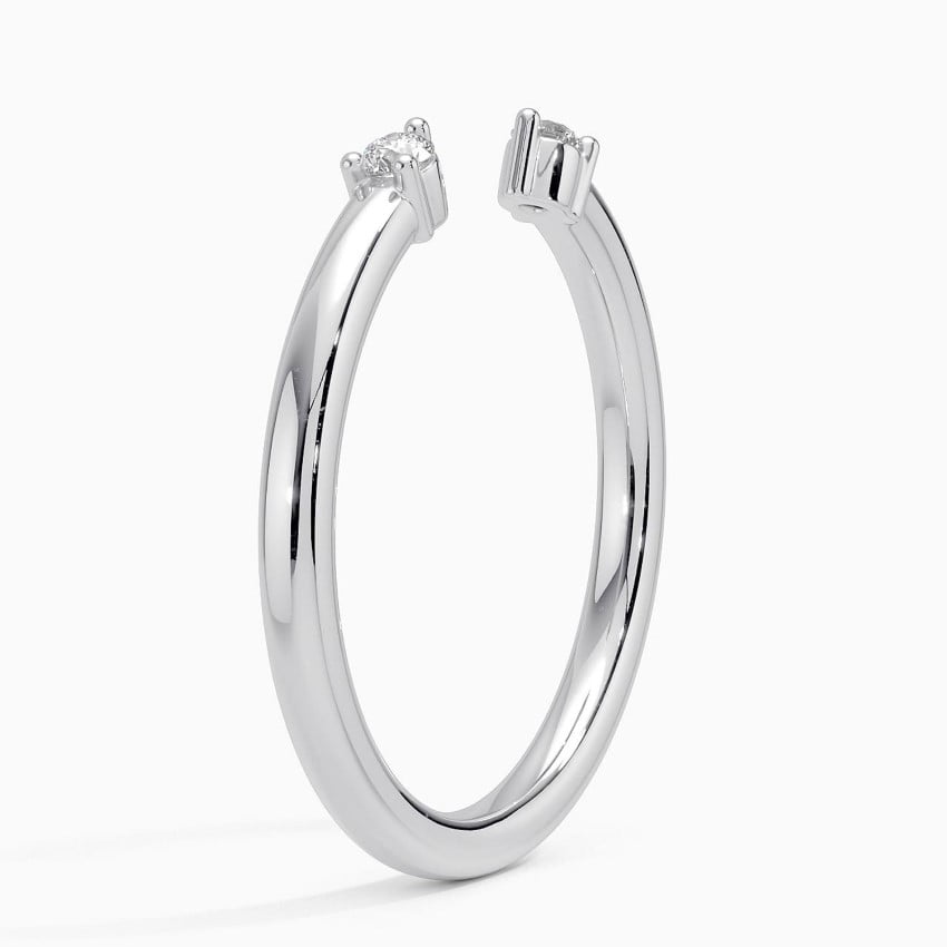 Twin Star Moissanite Wedding Band