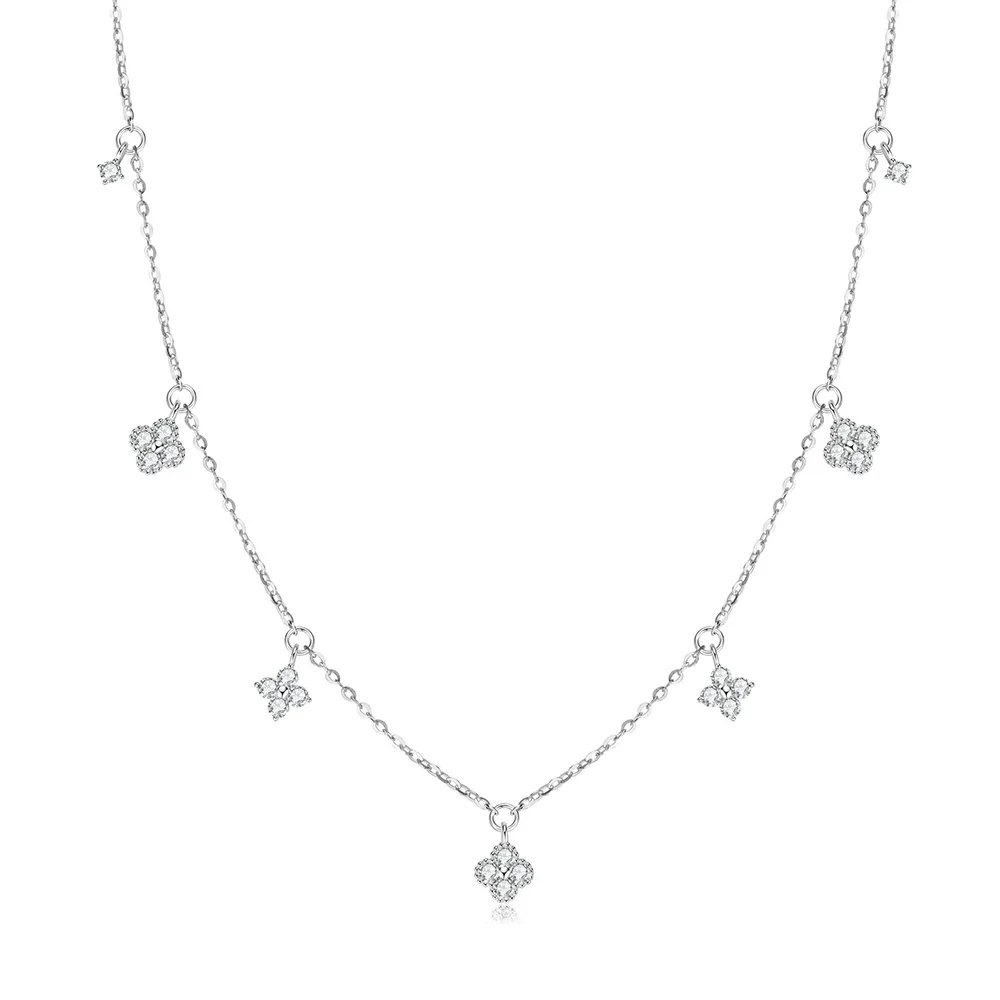 Creed Clover Moissanite Necklace