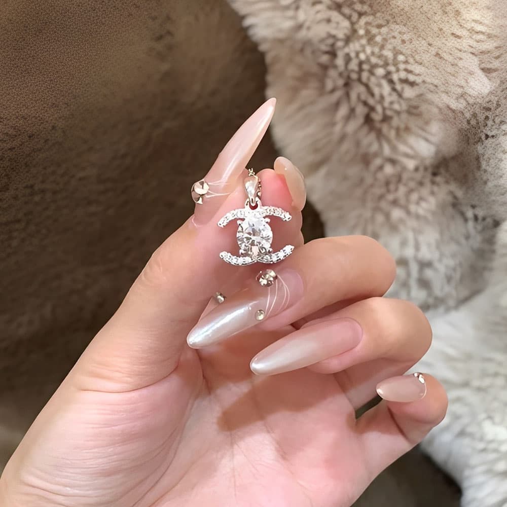 Double C Moissanite Necklace