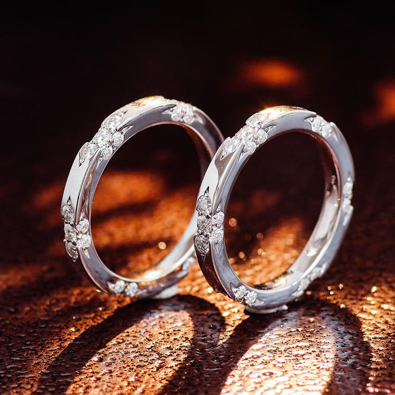 Secret Garden Moissanite Wedding Band