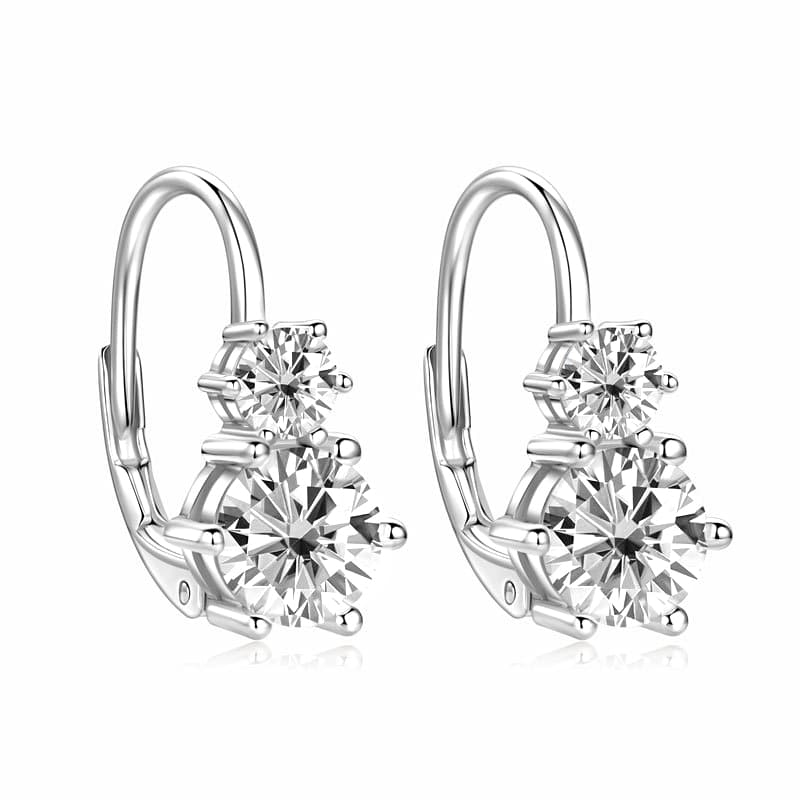 Octavia Moissanite Leverback Earrings