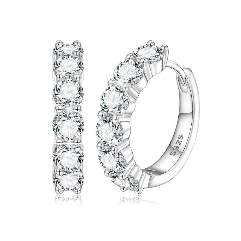 Round Moissanite Hoop Earrings (1.2 ct. tw.)
