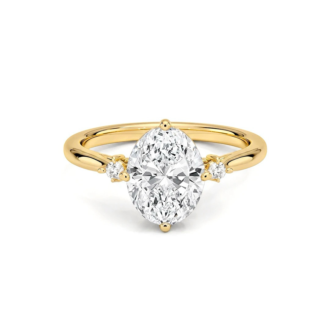 Zenith Three-Stone Moissanite Ring