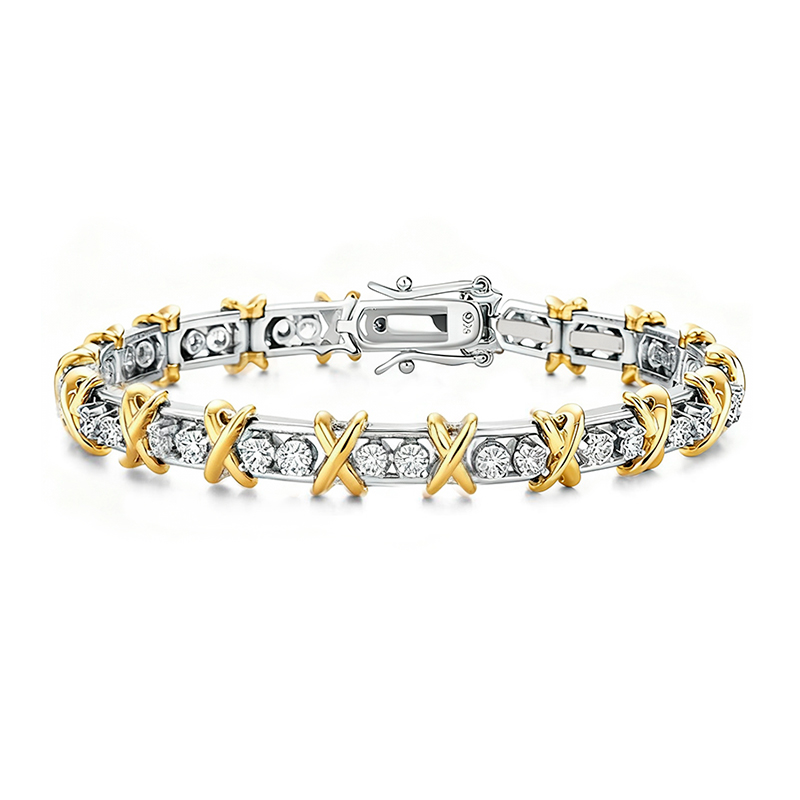 X Relief Moissanite Bracelet