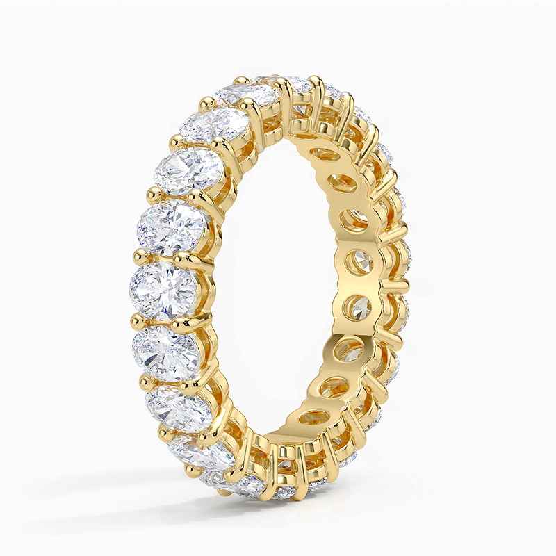 Eternity Oval Moissanite Wedding Band-VOOGME