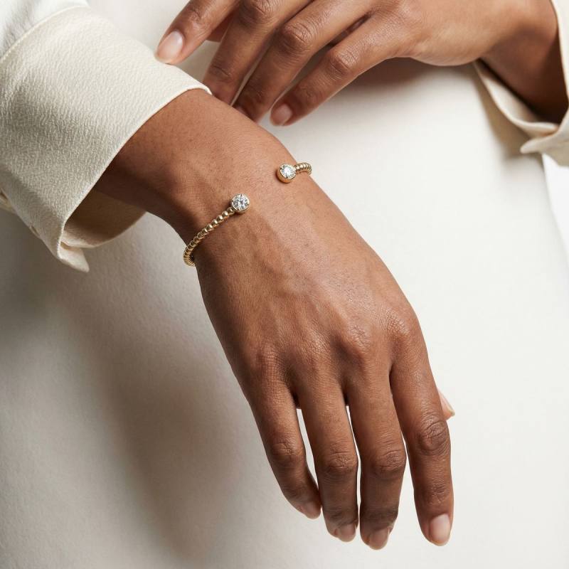 Julia Moissanite Beaded Bangle