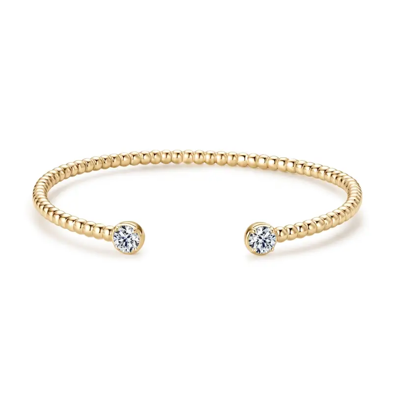 Julia Moissanite Beaded Bangle