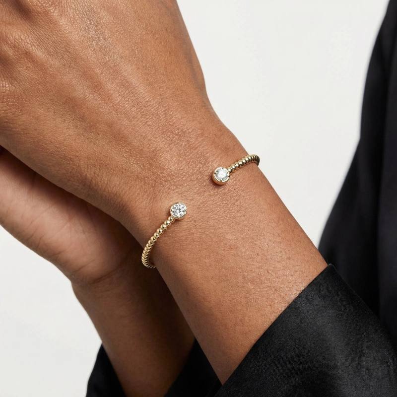 Julia Moissanite Beaded Bangle
