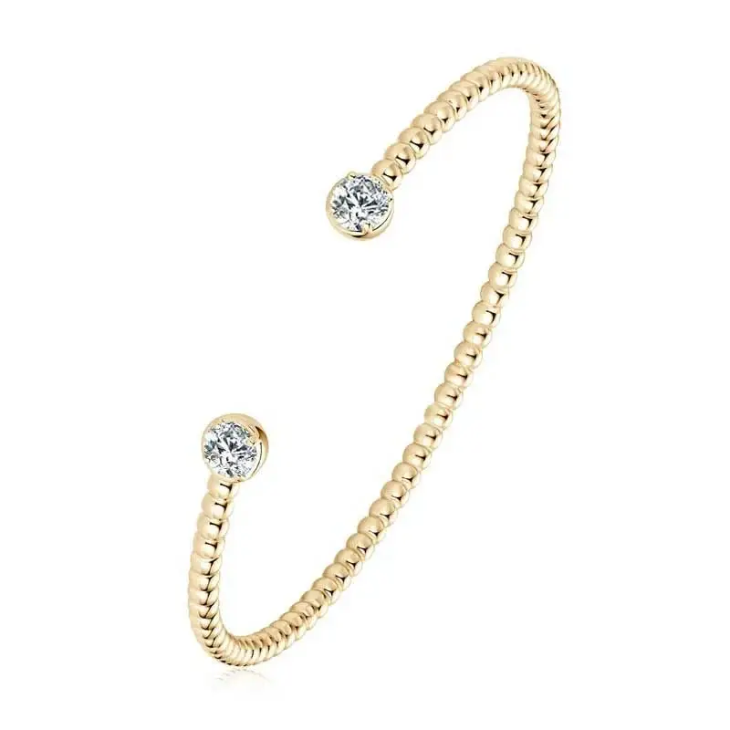 Julia Moissanite Beaded Bangle