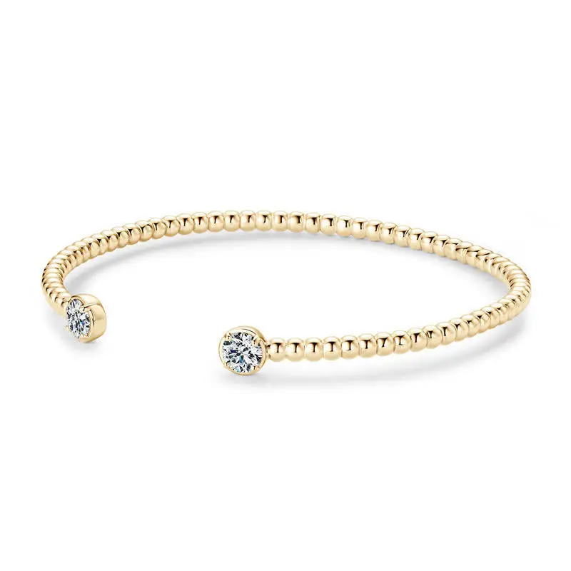 Julia Moissanite Beaded Bangle