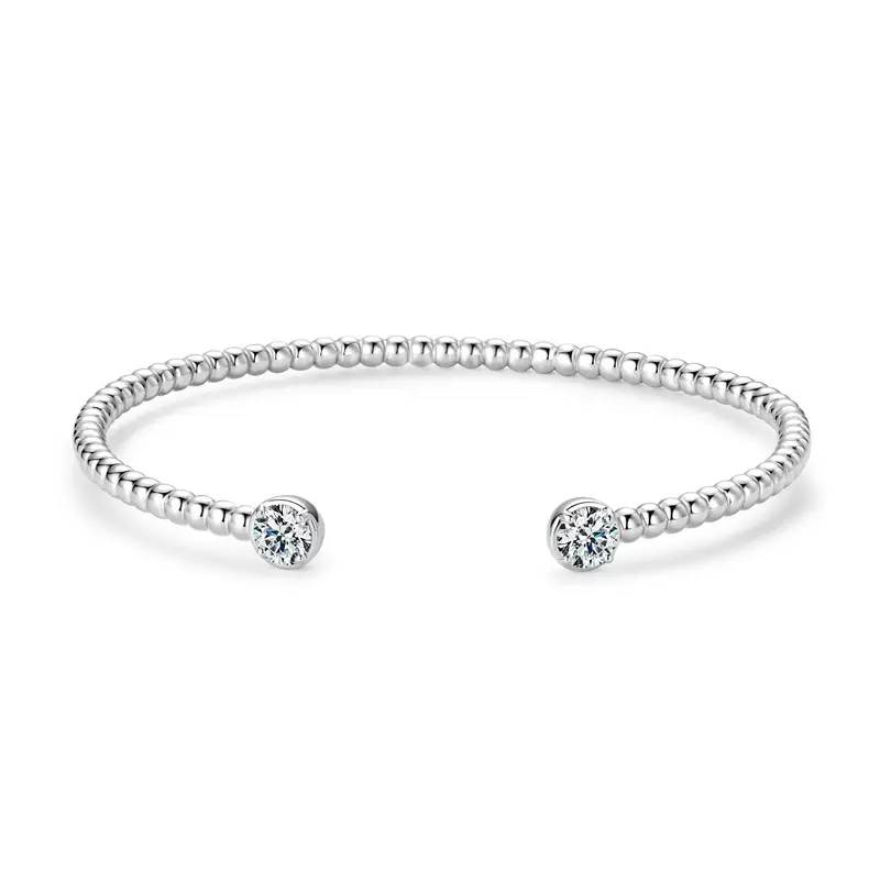 Julia Moissanite Beaded Bangle