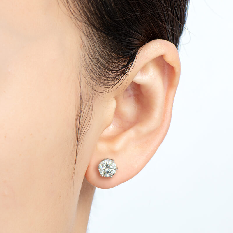 Flower Crown Moissanite Stud Earrings-VOOGME