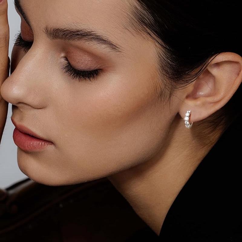 Aether Moissanite Hoop Earrings