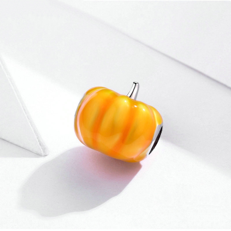 Halloween Jack-o'-Lantern Silver Bracelet