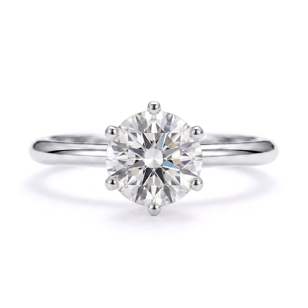 Selection Classic Six-Prong Moissanite Engagement Ring