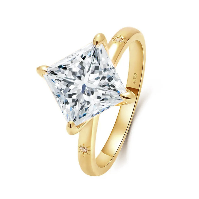 Sora Princess Moissanite Engagement Ring-VOOGME