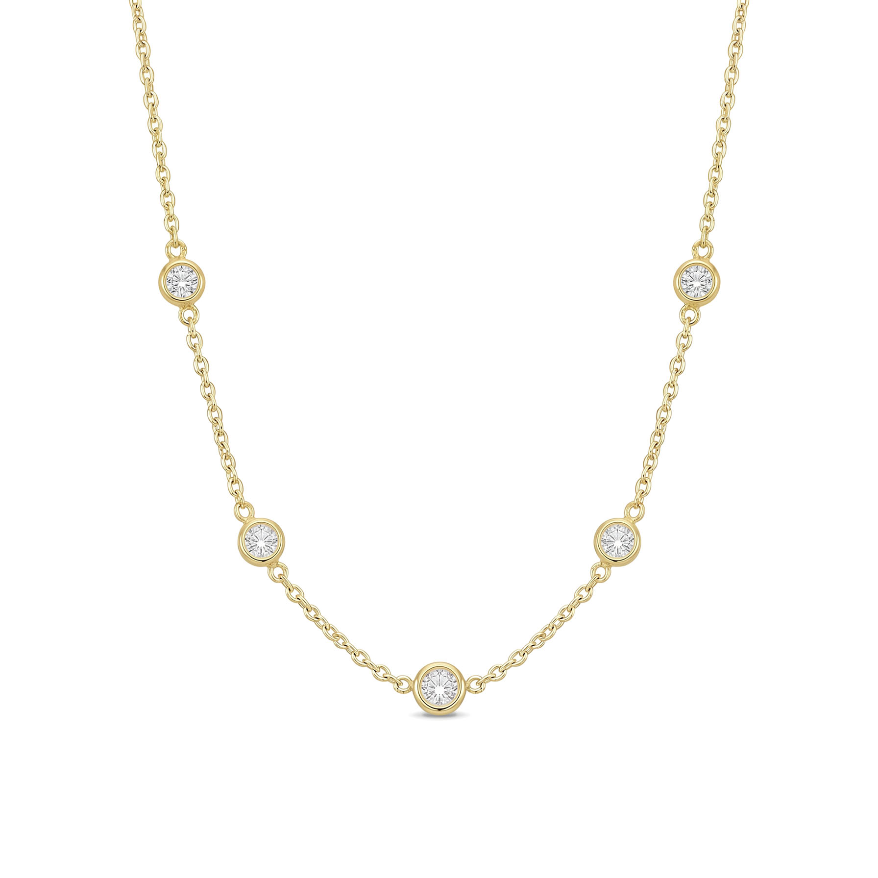 Cinq Bubbles Moissanite Necklace