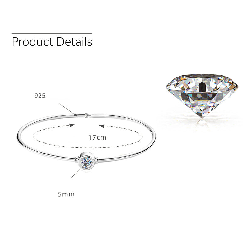 Rowan Bubble Moissanite Cuff Bracelet-VOOGME