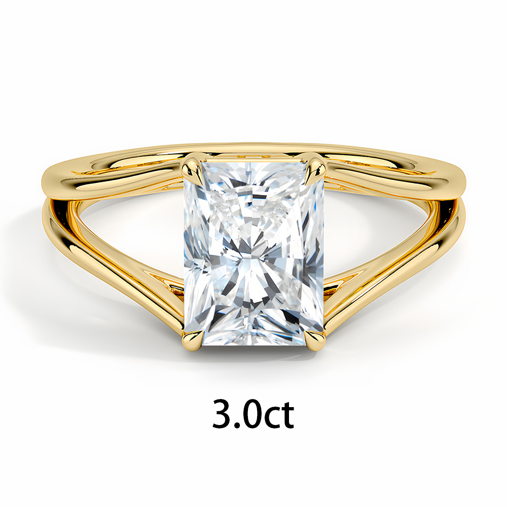 Spilt Shank Solitaire Classic Moissanite Ring