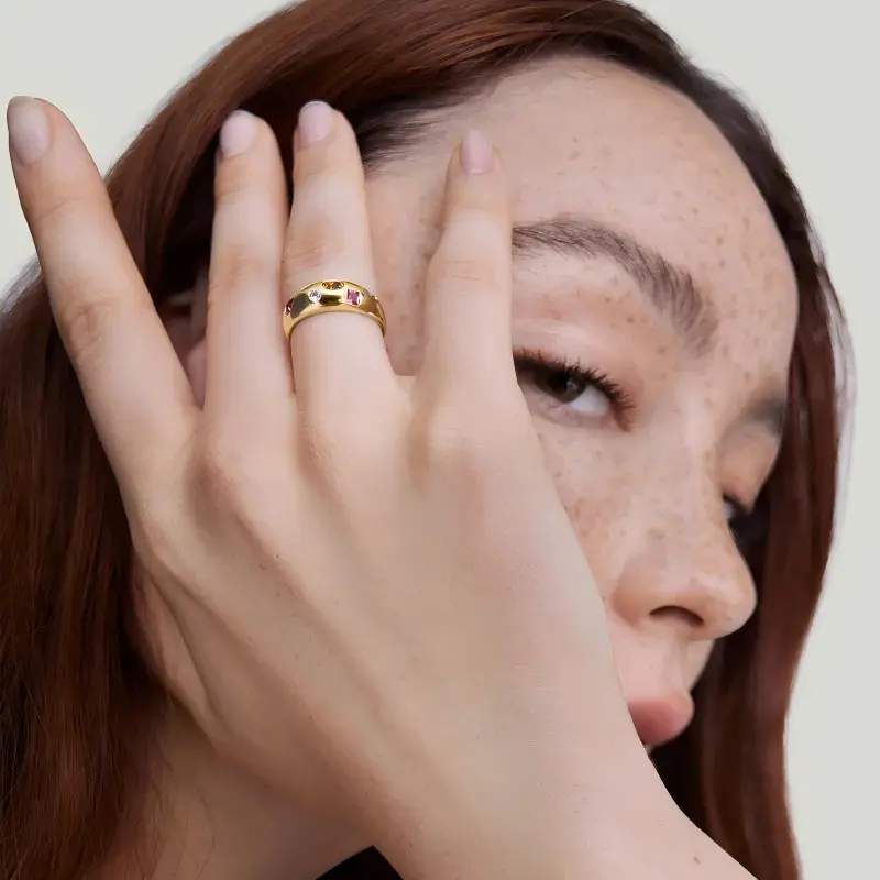 Colorful Chunky Ring